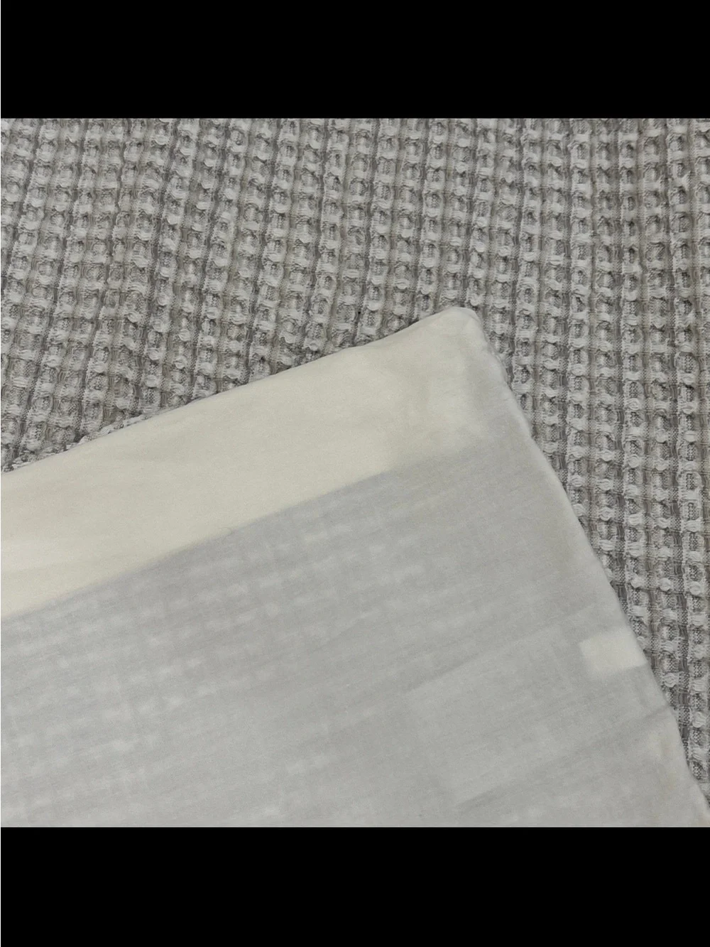 UGG Duvet Cover Full/Queen Cotton Waffle Weave “Olivia” Gray Taupe Textured